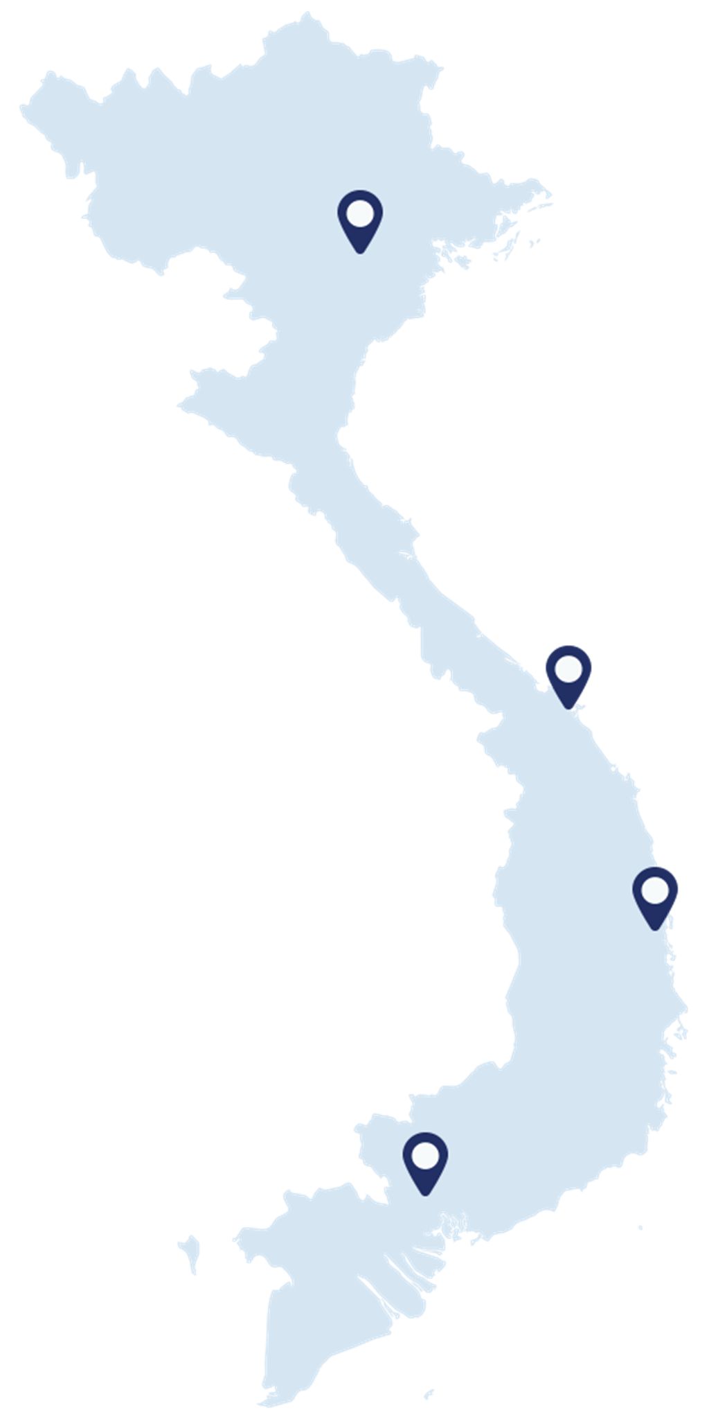 blue map of vietnam